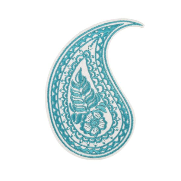 Wholesale Stylish Embroidered Cashew Iron-on Patch Polyester Thread Bag Accessory