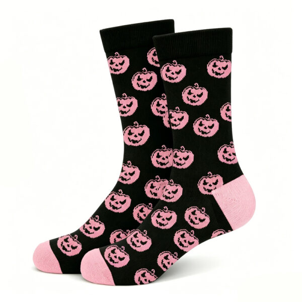 oly-6c157e8539ec2d11af6c078fe648f15d Wholesale Halloween Cotton Mid Calf Socks Pumpkin Bat Pattern Party Accessory