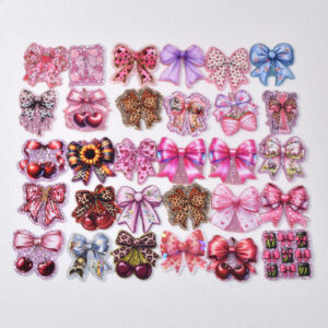 Wholesale Random Different Styles 20pcs 30pcs BOW Theme Acrylic Flat Backs