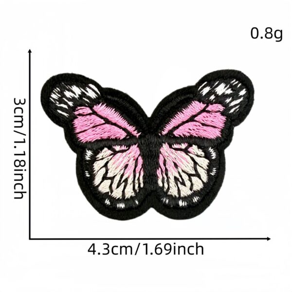 Wholesale 24 Pack Colorful Butterfly Iron On Patches Embroidered Decorative Appliques for Craft and Resale