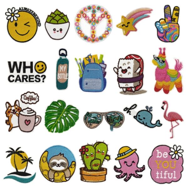 Wholesale Cartoon Hawaiian Graffiti Embroidered Patches Clothing Repair DIY Fashion Accessory
