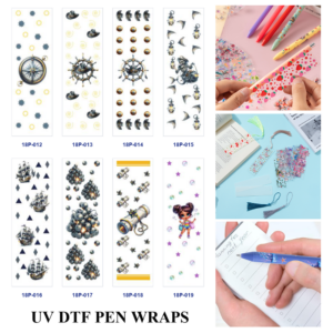 Wholesale 2/8/16pcs UV DTF Stickers Antique Nautical Wheel Compass Vintage Vessel Patterns Pen and Bookmark Stickers