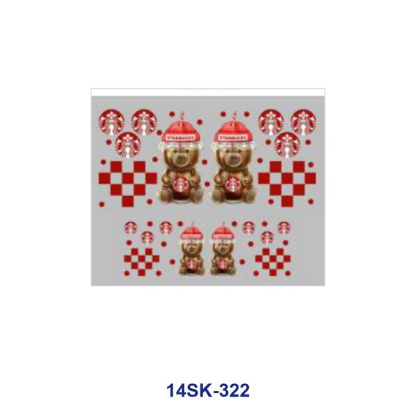 oly-6c43b70a8c1f884f0205054b952c3681 Wholesale 2/4/8pcs Teddy Bear Theme Mini Cup Keychain Sticker