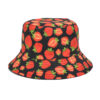 Wholesale Strawberry Print Double Sided Fisherman Hat Sunscreen Casual Hat for Travel