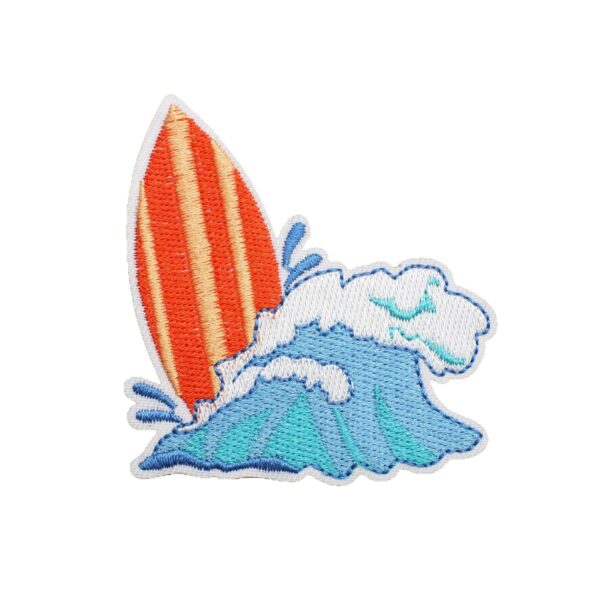 oly-6c5ff0484f9a08152e51bf6568fbd7c1 Wholesale Stylish Summer Beach Surfboard Embroidered Patch for Clothing, Gift Resale Accessory