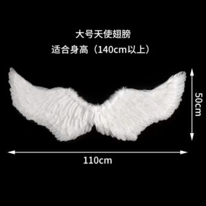 Large white angel wings
