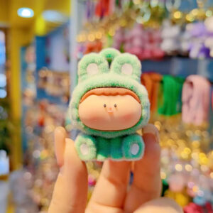 Flocked lily (single doll)-green
