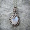 Wholesale Vintage Moonstone Drop Necklace Alloy Water Wave Chain Wedding Jewelry Gift