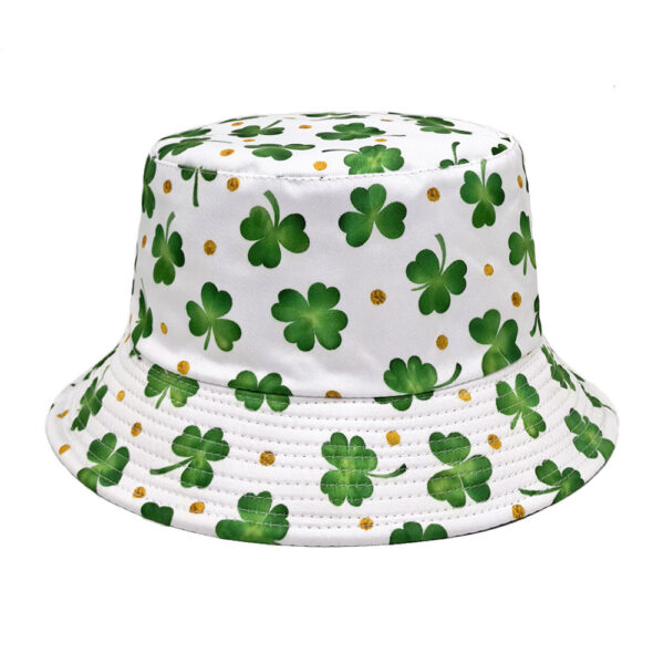 Wholesale Clover Print Bucket Hat St. Patrick's Day Party Sun Protection Hat