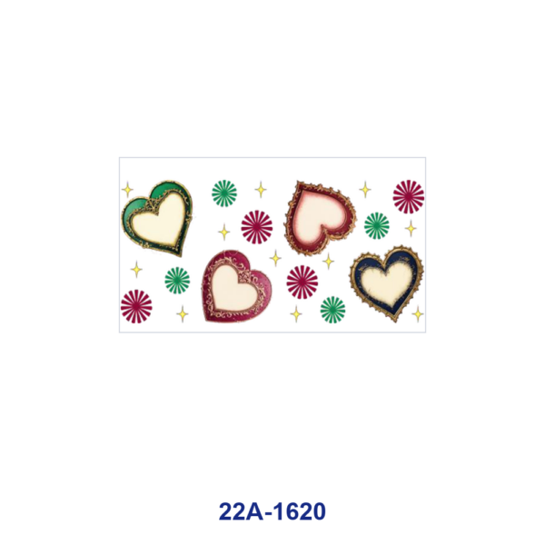 oly-6cd435f903b21704763797c3c587bf8a Wholesale 5pcs Retro Frayed Edge Watercolor Gradient Multi Tone Heart Tiny Star Ornament Cup Wrap Decor Prints 16oz UV DTF Wraps