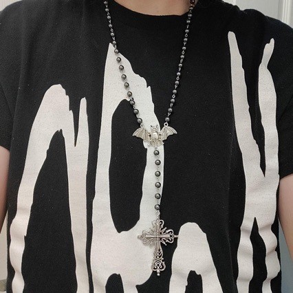 Wholesale Zinc Alloy Cross Pendant Necklace Gothic Y2K Punk Fashion Accessory Boutique Resale Gift
