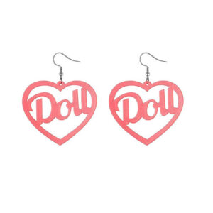 oly-6d000a3d5dce3db400680000e6ff8452 Wholesale Chic Acrylic Heart Earrings Pink Love Letter Design Boutique Resale