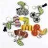 Wholesale Rhinestone Soccer Themed Keychain with Tassel Patch Boutique Resale Car Key Accessory