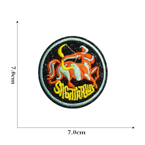 Wholesale 12 Constellation Zodiac Embroidered Patches - Chic Fashion Accessory for Clothing DIY Stickers Gift