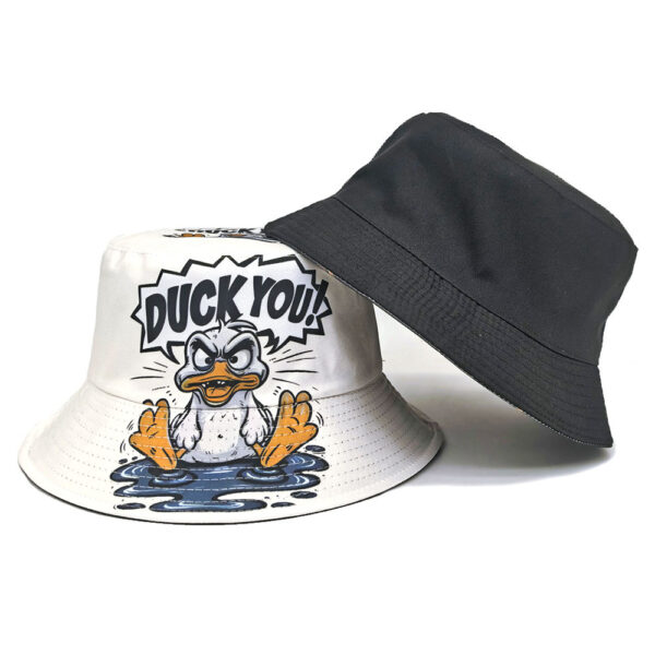 Wholesale Trendy Cartoon Duck Print Bucket Hat Fashion Accessory for Everyday Wear