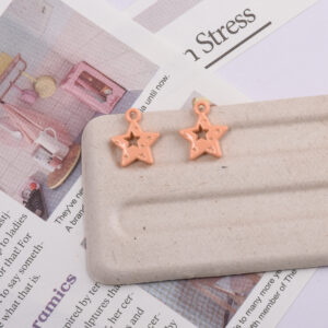 Hollow five-pointed star pendant-orange