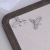 Wholesale Zinc Alloy Double Sided Electroplated White Keychain Pendant DIY Craft