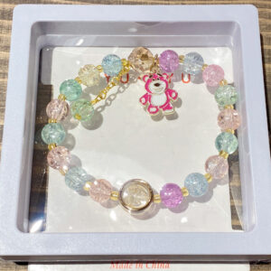 Pink bear bracelet box