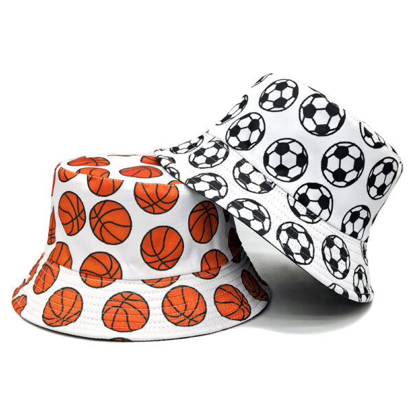 Wholesale Fashion Printed Bucket Hat with Basketball Pattern for Sun Protection and Casual Daily Wear