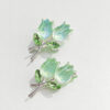oly-6d84a8976d268af8a89d83b8fdda18a6 Wholesale Light Green Electroplated Alloy Tulip Beads, Hollow Cute Design for DIY Jewelry Making