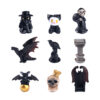 Wholesale Cartoon Halloween Skeleton Bat Resin Figurine DIY Landscape Decoration for Home Decor Gift