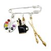 Wholesale Zinc Alloy Artist Palette Brooch Pin Stylish Jewelry Accessory for Art Lovers