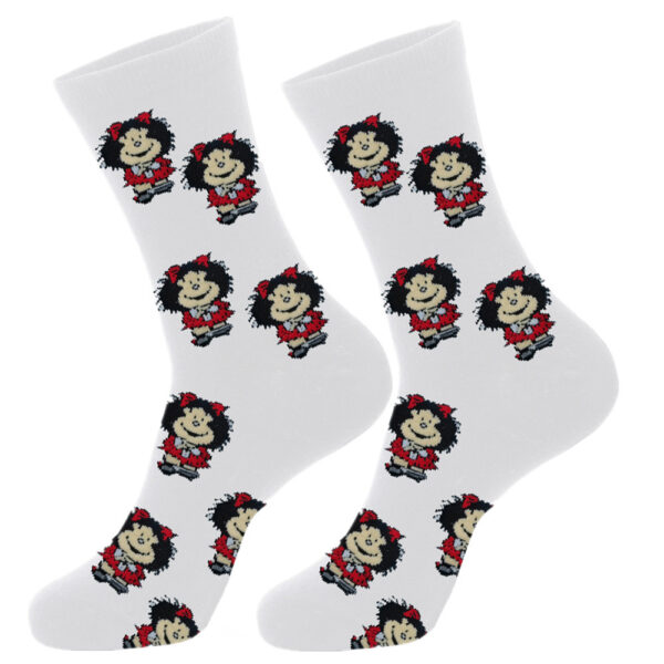 oly-6dbd4449bb542d26bd361c0c905b878d Wholesale Mafalda Cartoon Pattern Casual Socks Everyday Fashion Accessory for Boutique Resale OLY Exclusive