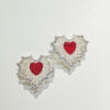 oly-6dc28029356c514b12e885421930e305 Wholesale Stylish DIY Alloy Double Sided Heart Beaded Charm Lake Blue Bag Charm Accessory for Resale