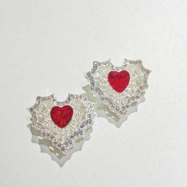 oly-6dc28029356c514b12e885421930e305 Wholesale Stylish DIY Alloy Double Sided Heart Beaded Charm Lake Blue Bag Charm Accessory for Resale