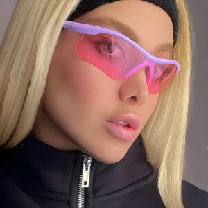 Wholesale Silver Mirror Goggles Windproof UV400 Unisex Trendy Outdoor Sports Sunglasses