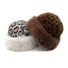 Wholesale Leopard Print Faux Fur Winter Hat with Ear Flaps for Women Resale Fashion Accessory