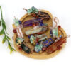 Wholesale Tree of Life Leaves Design Agate Pendant Necklace, Natural Stone, Hand-Woven, Jewelry Accessory