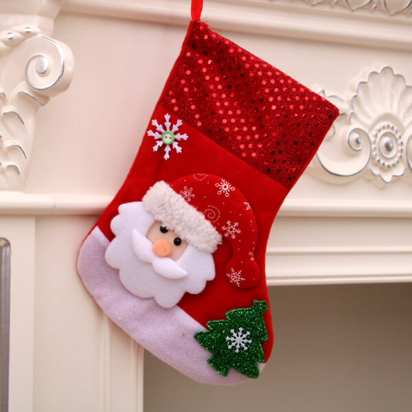 Wholesale 3D Old Man Christmas Stocking for Holiday Gift Bag Decoration