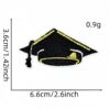 oly-6e047a7e99aeb3b6ac94b0d0c473ba13 Wholesale Graduation Season Embroidered Patches – Black Gold Cartoon Design, Polyester Thread, Hot Melt Backing, for Caps & Bags
