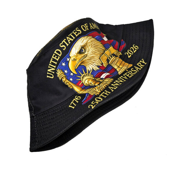 Wholesale Anniversary Eagle Print Bucket Hat Sun Protection Outdoor Hat for Resale