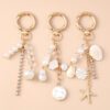 Wholesale Trendy Pearl Rhinestone Keychain Zinc Alloy Fashion Accessory for Bag or Car Key