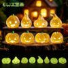 Wholesale Glow-in-the-Dark Resin Halloween Pumpkin Car Desktop Decoration Gift for Boutique Resale
