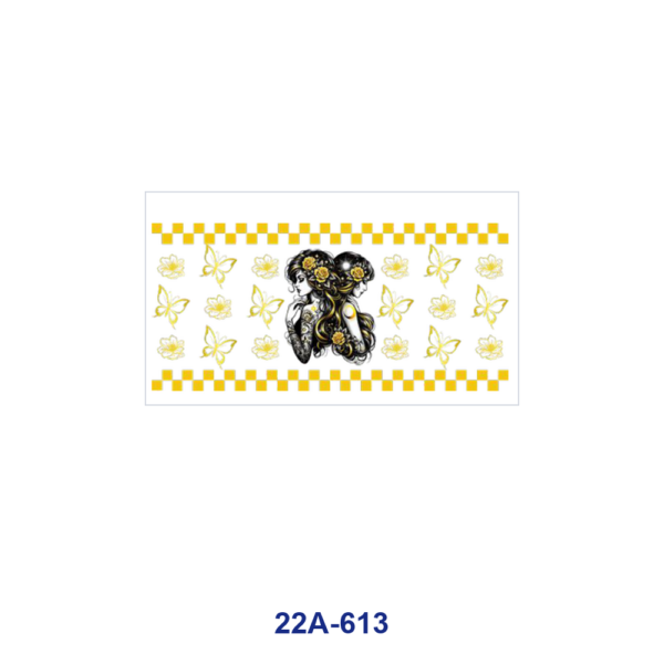 oly-6e3e117fda305d8cbf5ddee204838840 Wholesale 5pcs Sketch Art Lady Portrait Rose Sunflower Butterfly Star Checker Border Mixed Decor Prints 16oz Cup UV DTF Wraps