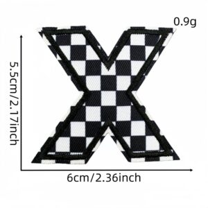 Checkerboard letter patch X