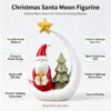 Wholesale Santa Claus Moon Christmas Tree Resin Ornament Home Decor Desktop Decoration for Resale
