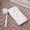 oly-6e9541801e2a25b1d2145bab2ecf4851 Wholesale PU Leather Embroidery Fluffy Ball Coin Purse Wallet Chic for Women