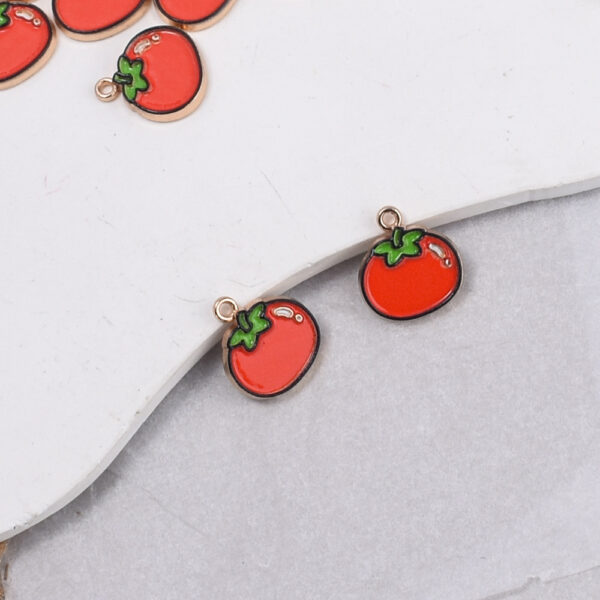 oly-6ea2cea070cc9ec02d493ff1e24868e6 Wholesale Zinc Alloy Persimmon Pendant Charm Stylish DIY Jewelry Accessory for Bracelet Keychain or Bag