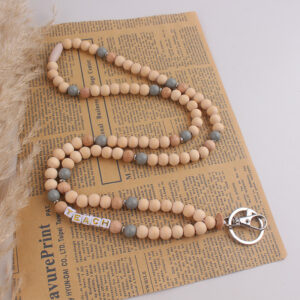Wholesale Beaded Silicone Lanyard Necklace Silver Ball Chain Fashion Accessory