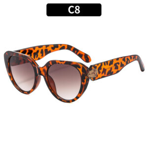 C8-Leopard Frame Double Tea Pieces