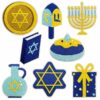 oly-6ea7a2d883af2a7ed8924bbdf33042b9 Wholesale Cartoon Hanukkah Embroidered Patch Blue Iron On Decorative Clothing Accessory Gift