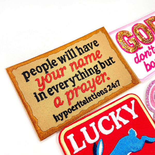 oly-6eb53786c59eaad54fc57d927c72f336 Wholesale Polyester Embroidered Lucky Rabbit Alphabet Patch Iron-On for Shoes Hats DIY Fashion Accessory