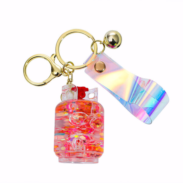 oly-6ebf819803323c57d4a64c80f141bbdf Wholesale Ice Cream Oil Red Glow Gas Tank Keychain Bag Charm Boutique Resale