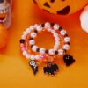 oly-6ecac6b53ba7bc7a035e33811313773c Wholesale Alloy Halloween Bracelet Set with Pumpkin Ghost Charms Trendy Festival Gift