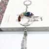 oly-6ed137788a1edc2c0aa4bcd6e26c8067 Wholesale Light Luxury Hand Wrapped Tree of Life Tassel Keychain Metal Bag Charm