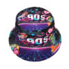 Wholesale 90s Retro Reversible Fisherman Hat with Digital Print Sun Protection Hat for Casual Outdoor